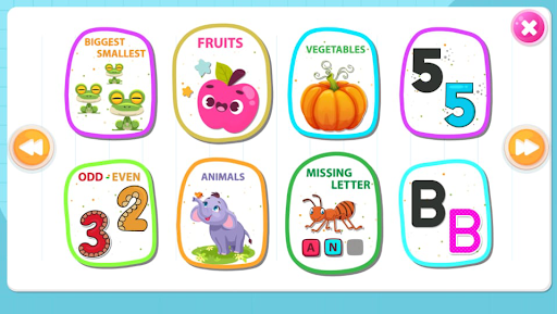 Quiz game for preprimary kids ekran görüntüsü