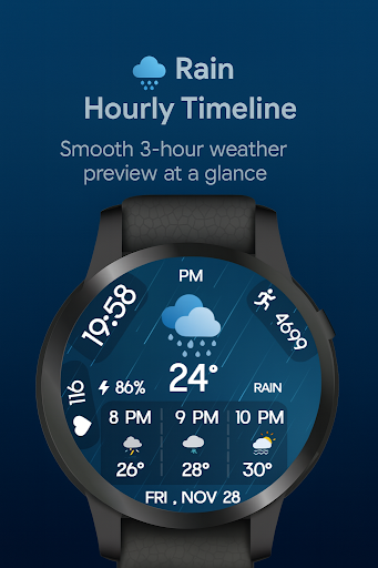Hourly Weather for Wear OS ekran görüntüsü