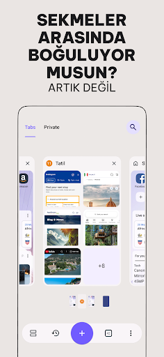 VPN ile Opera Özel Tarayıcı ekran görüntüsü