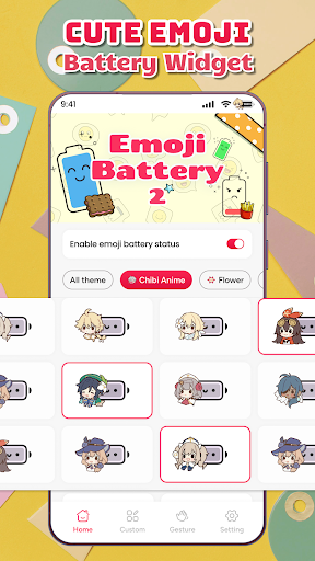 Emoji Battery Widget: Cute Bar ekran görüntüsü