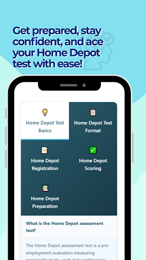 Home Depot Practice Test ekran görüntüsü
