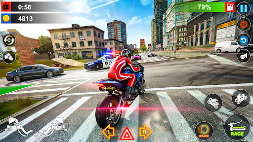 City Moto Bike Racing Game 3D ekran görüntüsü