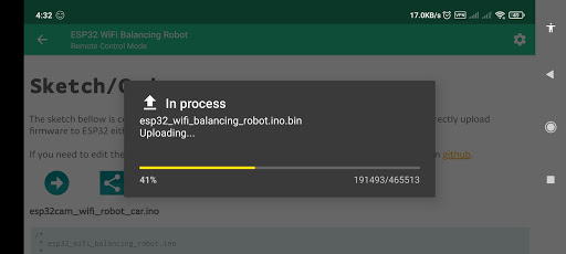 ESP32 Wifi Balancing Robot ekran görüntüsü