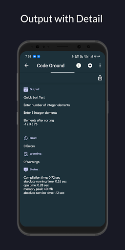 Code IDE : Compiler & Editor ekran görüntüsü