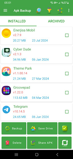 Apk Backup ekran görüntüsü