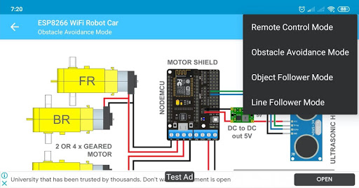 ESP8266 WiFi Robot Car ekran görüntüsü