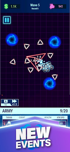 The Pulsar: idle army defense ekran görüntüsü