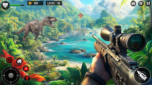 Wild Dino Hunting Game 3D ekran görüntüsü