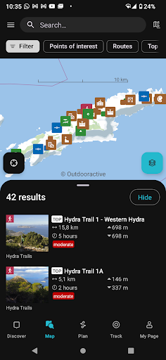 Hydra Trails - Hiking Guide ekran görüntüsü
