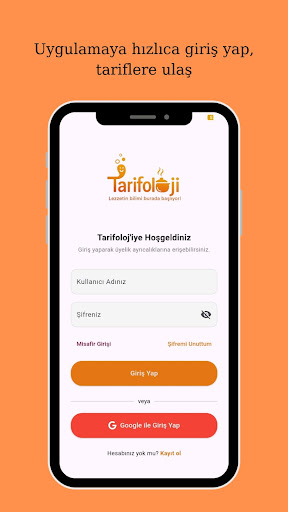 Tarifoloji ekran görüntüsü