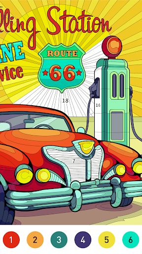 Nostalgia Color by number game ekran görüntüsü