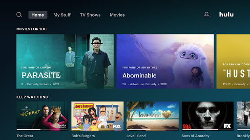 Hulu for Android TV ekran görüntüsü
