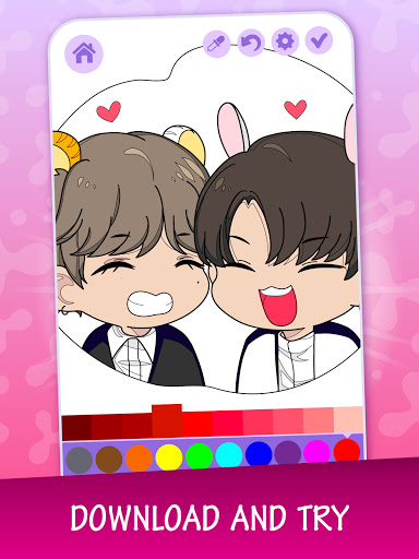 KPOP Chibi Idol Coloring Book ekran görüntüsü