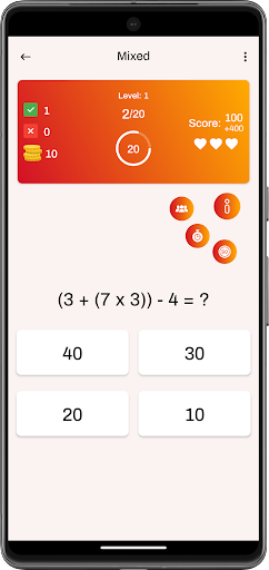 Brain Game | Offline Math Quiz ekran görüntüsü