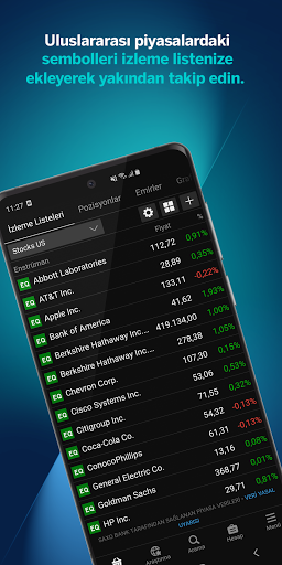 Garanti BBVA I-Trader ekran görüntüsü