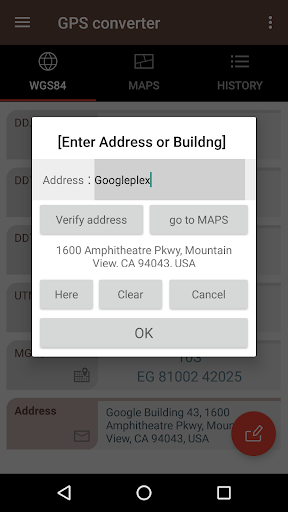 GPS coordinate converter ekran görüntüsü