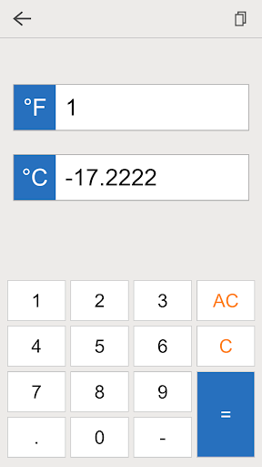 fahrenheit celsius converter ekran görüntüsü
