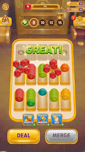 Coin sort & Merge Master ekran görüntüsü