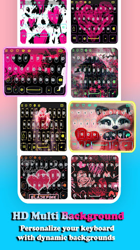 Black Pink Keyboard-Fonts Art ekran görüntüsü