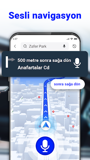 GPS Sesli Navigasyonu: Yön ekran görüntüsü