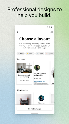 Jetpack, Web Sitesi Oluşturucu ekran görüntüsü
