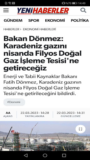 Yeni Haberler ekran görüntüsü