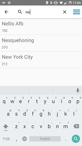 Area Code ekran görüntüsü