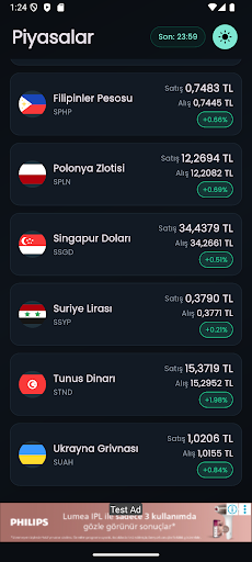 Canlı Döviz Kurları ekran görüntüsü
