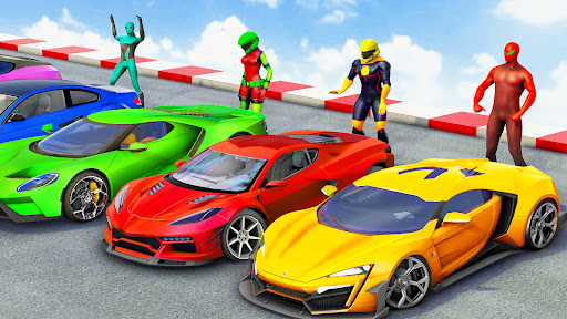 Superhero Game: Ramp Car Stunt ekran görüntüsü
