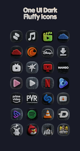 OneUi Dark Fluffy Icons ekran görüntüsü