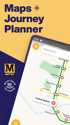 Tyne and Wear Metro Map ekran görüntüsü