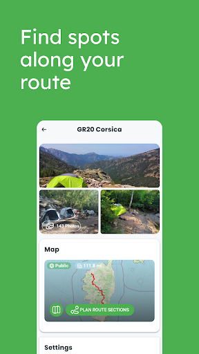 TrekSpots | Tent camping map ekran görüntüsü