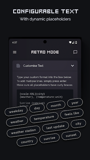 Retro Mode - Weather Widget ekran görüntüsü