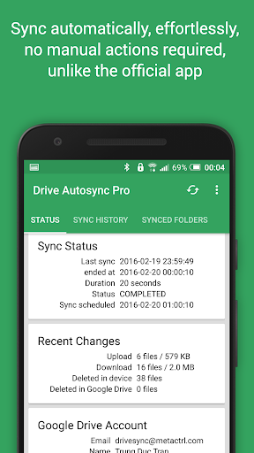 Autosync for Google Drive ekran görüntüsü