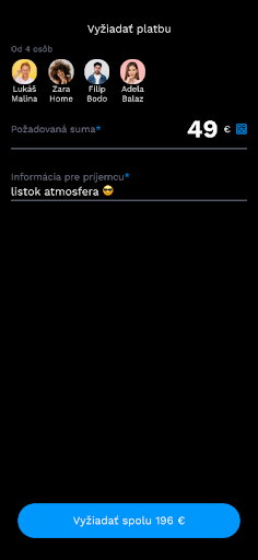 Tatra banka VIAMO ekran görüntüsü