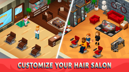 Idle Barber Shop Tycoon - Game ekran görüntüsü