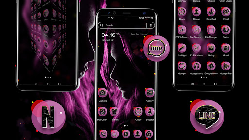 Dark Girl Launcher Theme ekran görüntüsü