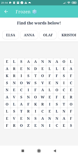 Word Search for Kids ekran görüntüsü