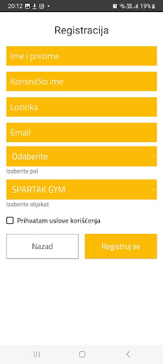 Spartak gym ekran görüntüsü