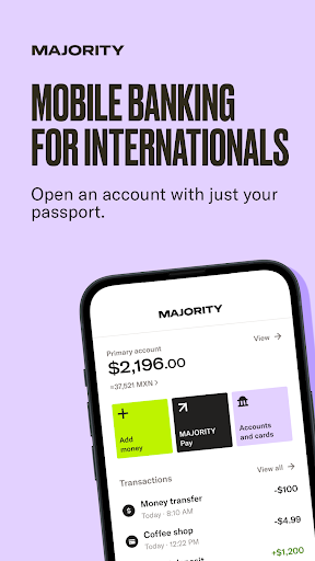 MAJORITY: Mobile banking ekran görüntüsü