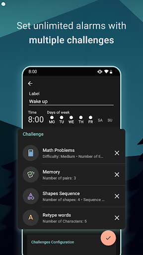 Challenges Alarm Clock ekran görüntüsü