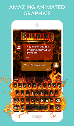Wave Animated Keyboard + Emoji ekran görüntüsü