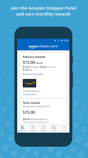 Amazon Shopper Panel ekran görüntüsü