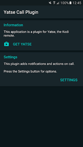 Call plugin for Yatse ekran görüntüsü