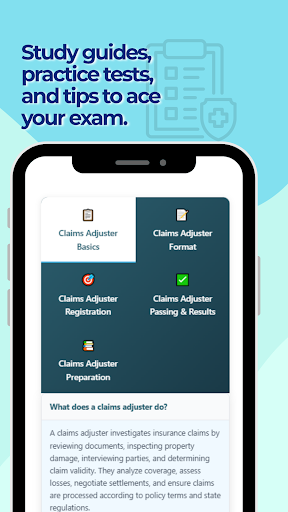 Claims Adjuster Practice Test ekran görüntüsü