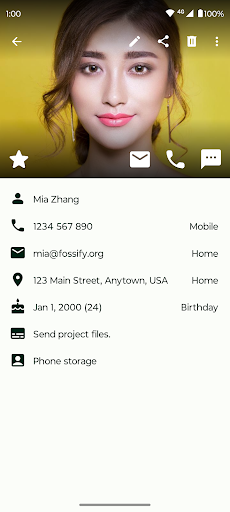 Fossify Contacts ekran görüntüsü