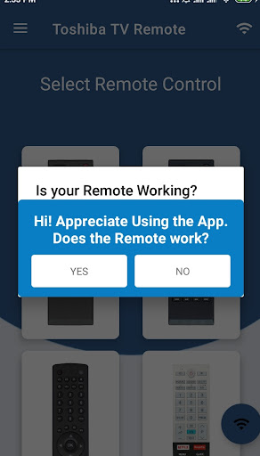 Toshiba Smart TV Remote ekran görüntüsü