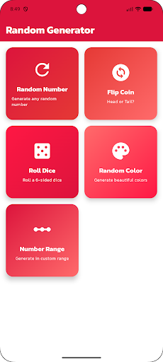 Random Number Generator ekran görüntüsü