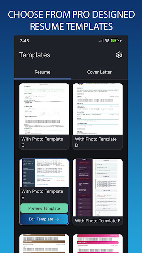 Rezume: AI Resume Builder, CV ekran görüntüsü