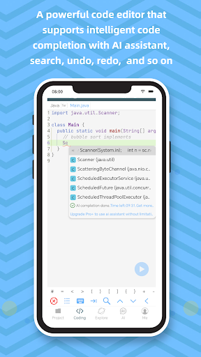JavaCoder-Java Compiler IDE&AI ekran görüntüsü